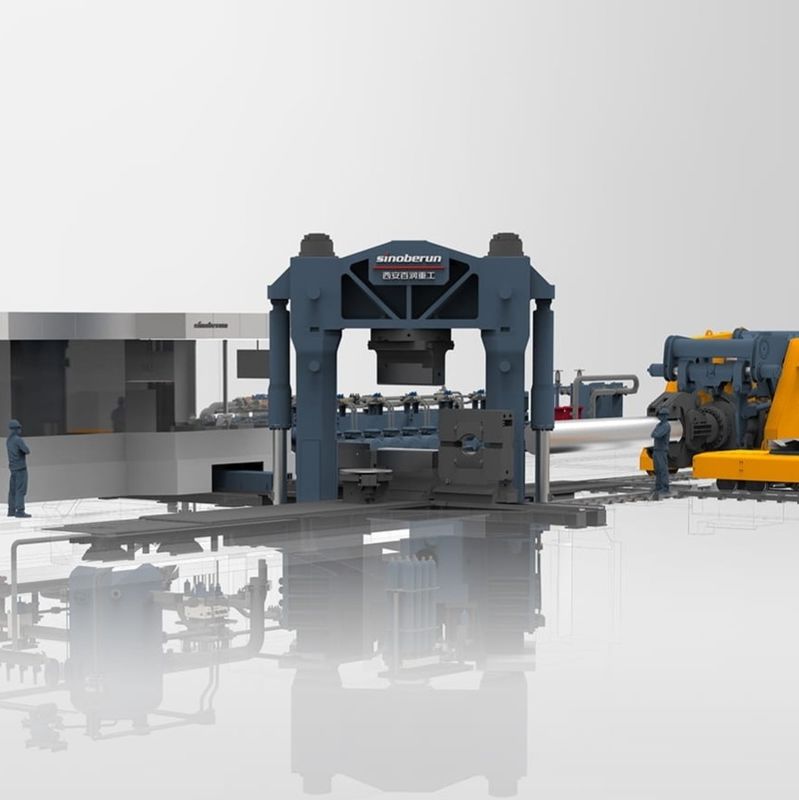 Two Column Pull Down Open Die Fully Hydraulic Forging Press Electrical Control System