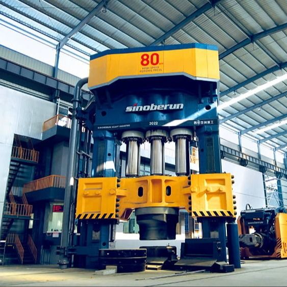 Two Column Push Down Fully Hydraulic Open Die Forging Press Electrical Control Hydraulic Forging Press