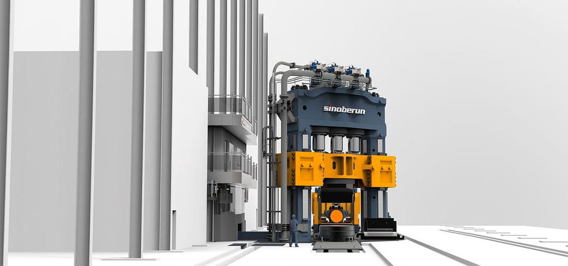 Electrical Control System Hydraulic Forging Press 2 Column Push Down Fully Hydraulic Open Die Forging Press