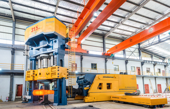 Two Column Push Down Fully Hydraulic Open Die Forging Press Electrical Control Hydraulic Forging Press
